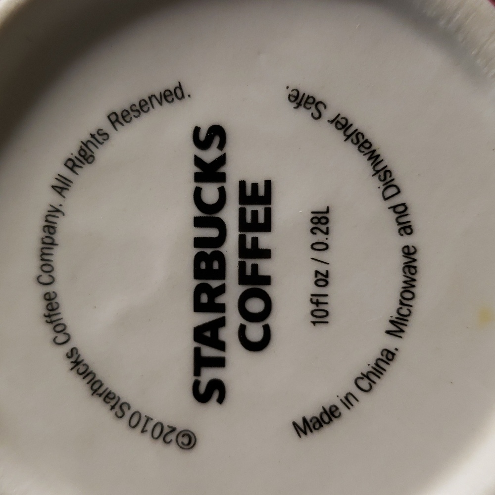 🌲Starbucks Christmas Coffee Mug 2010 Tree Ornament Red Tall Grande Latte - Picture 3 of 5